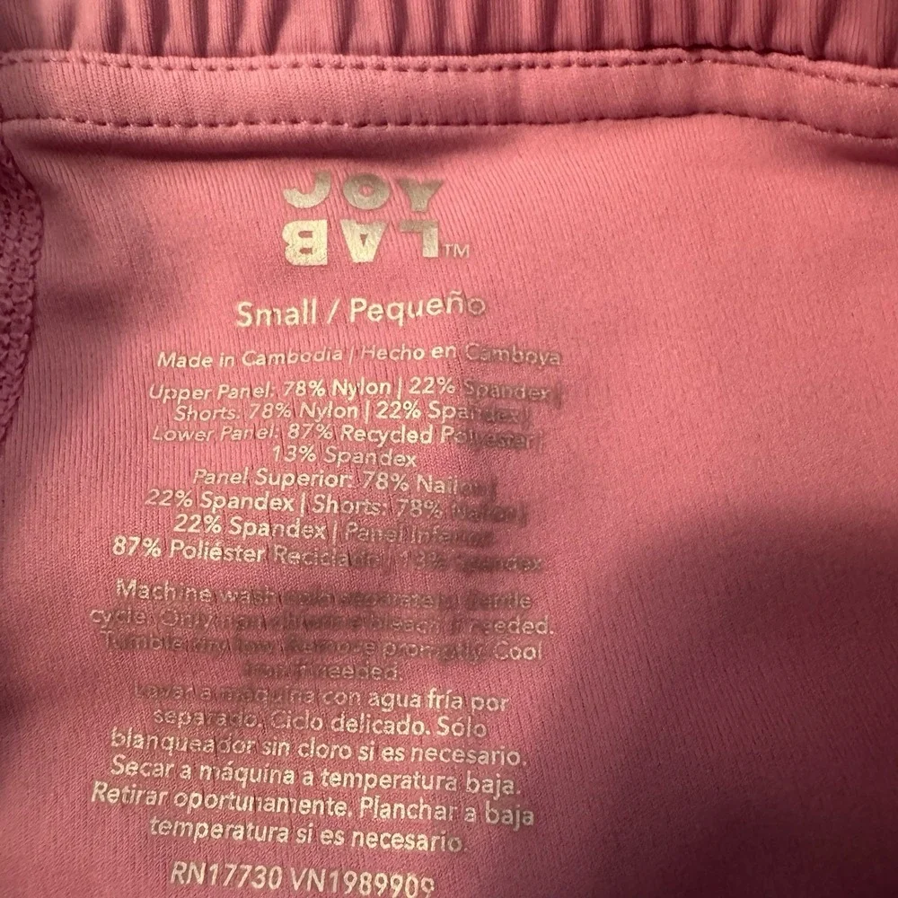 Joy Lab Skort Pink Pleated Mesh Drawstring Tennis Active Small‎ Elastic Waist